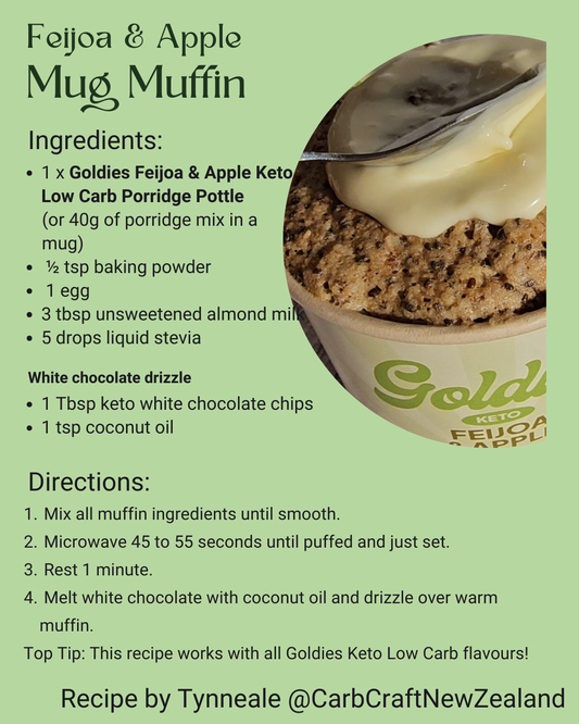 Feijoa & Apple Mug Muffin - By Tynneale @CarbCraftNewZealand