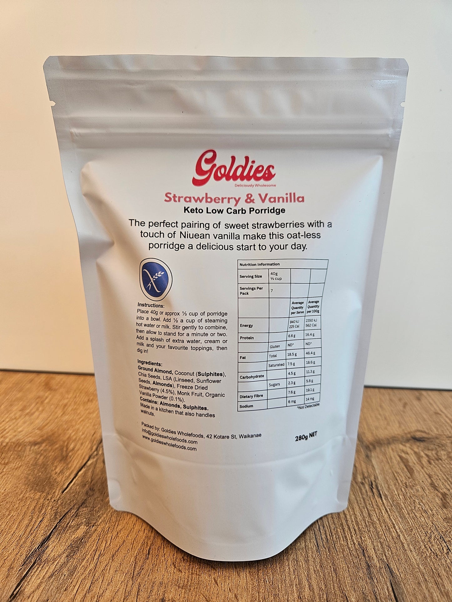 **NEW** Strawberry & Vanilla Keto Porridge